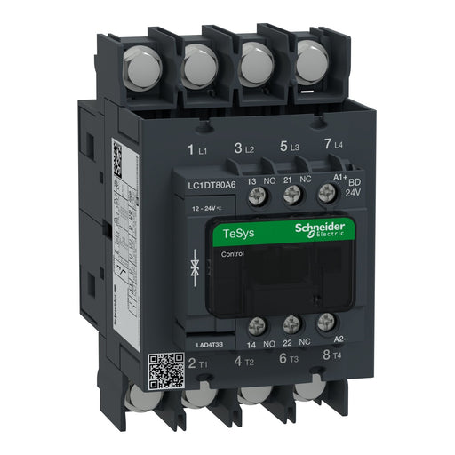 Schneider Electric - Leistungsschütz zum Schalten von Wechselstrom Leistungsschütz LC1DT80A6BD 4-polig, 1S, 1Ö