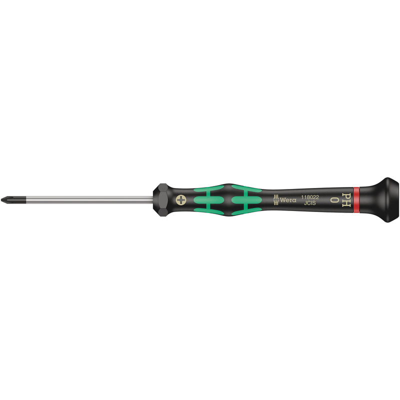 Wera - Kreuzschlitz-Schraubendreher Elektron. Schraubendreher 118022 Kreuz, PH 0x60mm