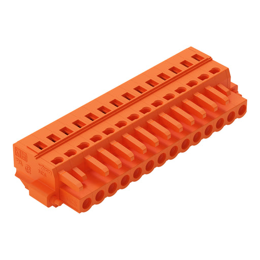 WAGO - Kabelsteckverbinder für Leiterplattensteckverbinder 1-Leiter-Federleiste 231-314/107-000 CAGECLAMP,2,5mm²,or − 25 Stück