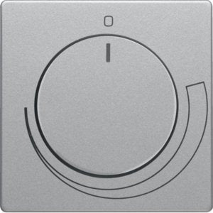 Berker - Abdeckung/Bedienelement für Installationsschalterprogramme Zentralstück alu/lack 11376074 Knopf f.Drehzahlst