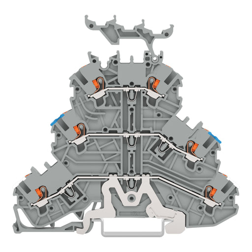 WAGO GmbH & Co. KG - Durchgangs-Reihenklemme Dreistockklemme 2200-3248 Drücker,gr − 40 Stück