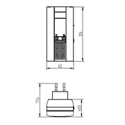 Grothe - Gong Steckdosenfunkgong Empf. MISTRAL 400E 6Melodien/Blitzl.,ws