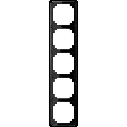Jung - Abdeckrahmen Rahmen 5-fach sw CDP 585 SW waage/senkrecht