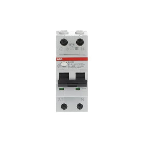 ABB Stotz S&J - Kombination FI-Schalter/Leitungsschutzschalter FI/LS-Schalter DS201A-C10/0,3 6kA, 1p+N