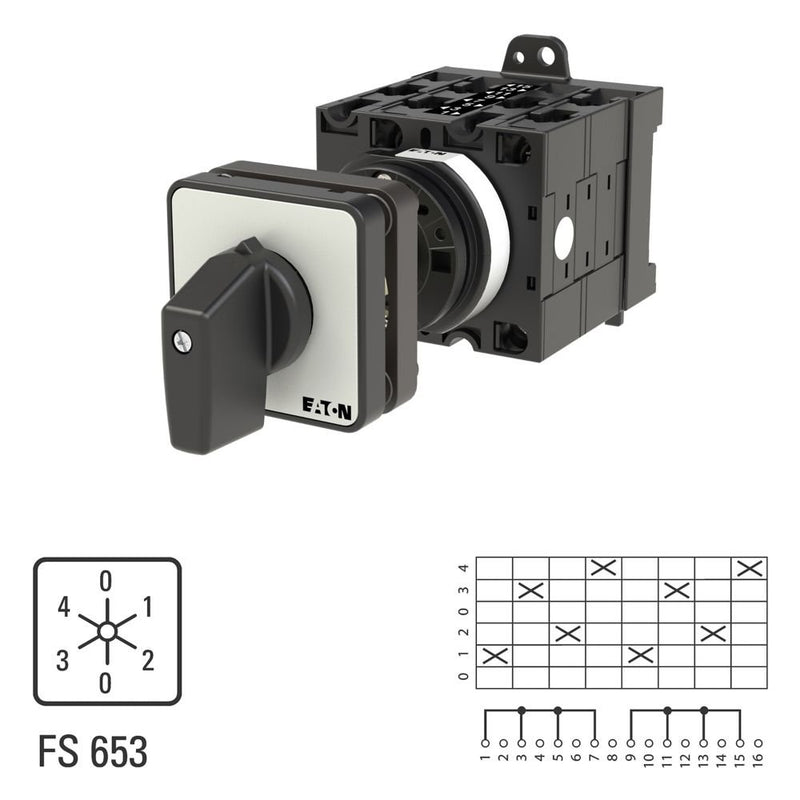 Eaton - Voltmeterumschalter Spannungsmesserumschalter T3-4-8006/Z T3 32A Zwischenbau