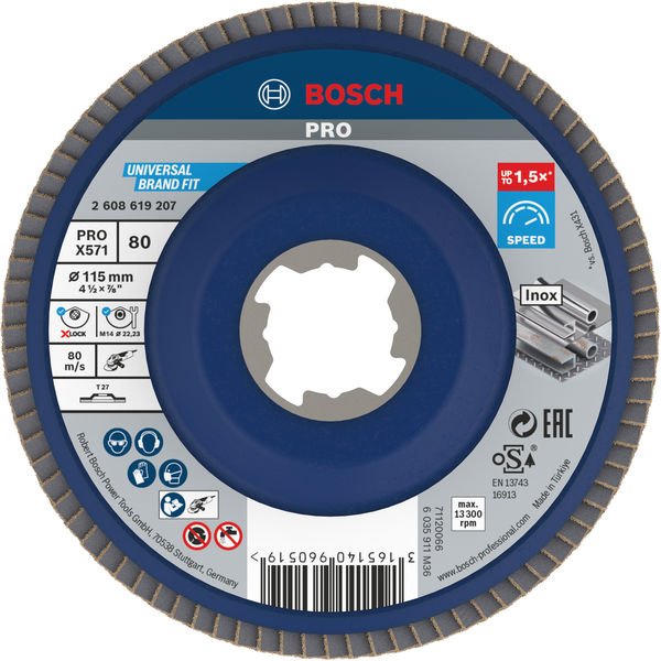 Bosch - Trenn-/Schleifscheibe PRO X571 2608619207 Fächerschleifscheibe