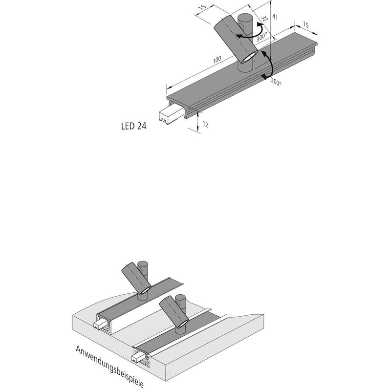 Hera - Downlight/Strahler/Flutlicht LED-Spot reihbar 61002130103 alu-eloxiert nw