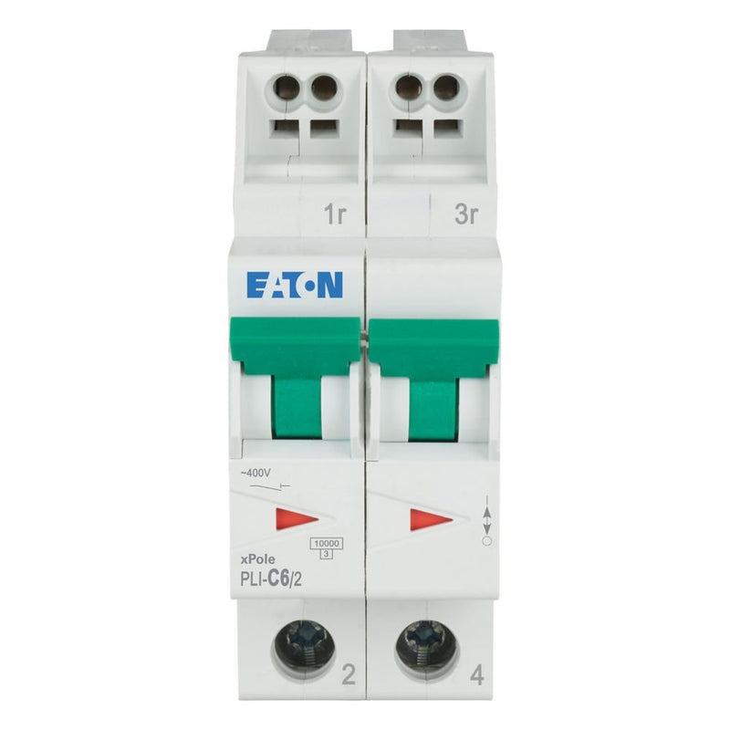 Eaton - Leitungsschutzschalter PLI-C6/2 C 6A, 2p Steckkl