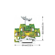 WAGO - Schutzleiter-Reihenklemme Schutzleiterklemme 280-517 0,08-2,5mmq gn/gelb