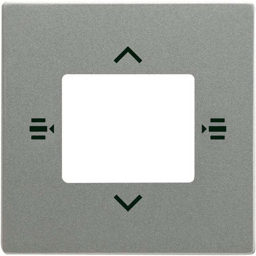 Busch-Jaeger - Einsatz/Abdeckung für Kommunikationstechnik Zentralscheibe gr/metal 6108/61-803 7-fach KNX