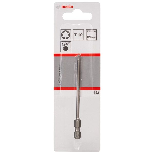 Bosch - Bit Schrauberbit Extra-Hart 2607001648 T10, 89 mm, 1er-Pack