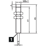 Di-soric - Induktiver Näherungsschalter Induktiver Näherungssensor INS-M08-N04NO-2C 4mm, nicht bündig