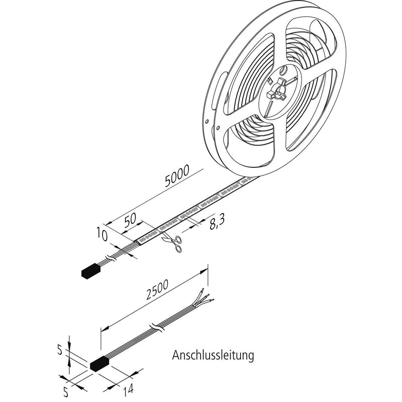 Hera - Lichtschlauch/-band Dynamic LED-Tape 20202901301 S5m IP54 24V