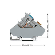 WAGO - Initiator/Aktor-Reihenklemme Initiat.-Einspeiseklemme 280-567 0,08-2,5mmq grau − 20 Stück