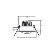 Brumberg Leuchten - Downlight/Strahler/Flutlicht LED-Einbaustrahler d2w 39373153 3000K nickel dimm