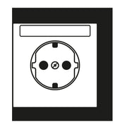 Jung - Abdeckung/Bedienelement für Installationsschalterprogramme Zentralplatte LS 1520 NAPL WW f.Steckdose Schriftf