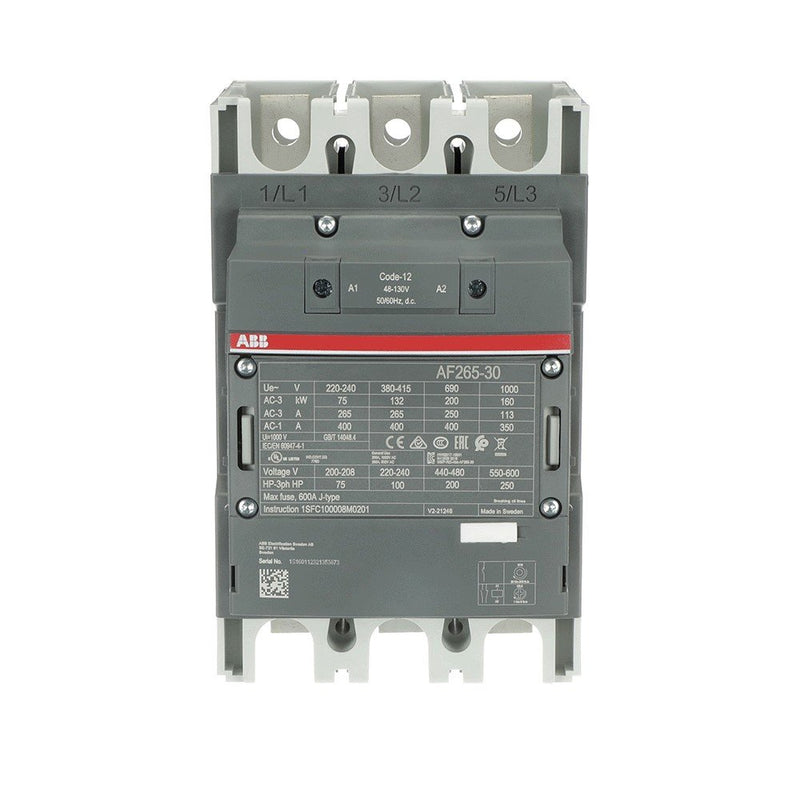 ABB Stotz S&J - Leistungsschütz zum Schalten von Wechselstrom Schütz AF265-30-00-12 48-130V 50/60Hz / DC