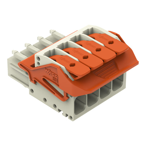 WAGO GmbH & Co. KG - Ein- und mehrpolige Klemmenleiste 1-Leiter-Federleiste 831-1104/320-000 Push-inCAGECLAMP,lgr − 32 Stück