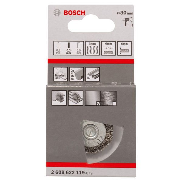 Bosch - Rotierende Drahtbürste PRO Stainless Steel clean 2608622119 Scheibenbürste