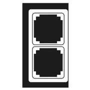 Jung - Abdeckrahmen Rahmen 2-fach sw CDP 582 SW waage/senkrecht