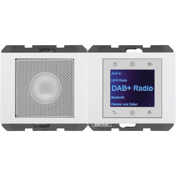 Berker - Elektronik-Gerät für Installationsschalterprogramme Radio mit Lautspr. DAB+ K. 29807009 x pw. gl