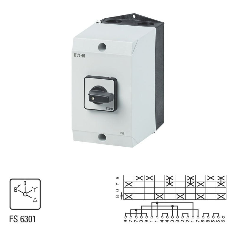 Eaton - Lastschalter Stern-Dreieck-Schalter T3 T3-5-15892/I2 32A Aufbau rastend