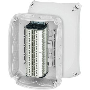 Hensel - Dose, Gehäuse für Montage auf der Wand/Decke Reihenklemmenkasten RK 1019 T 1,5-4qmm, 19 Klemmen − 1 Stück by Hensel
