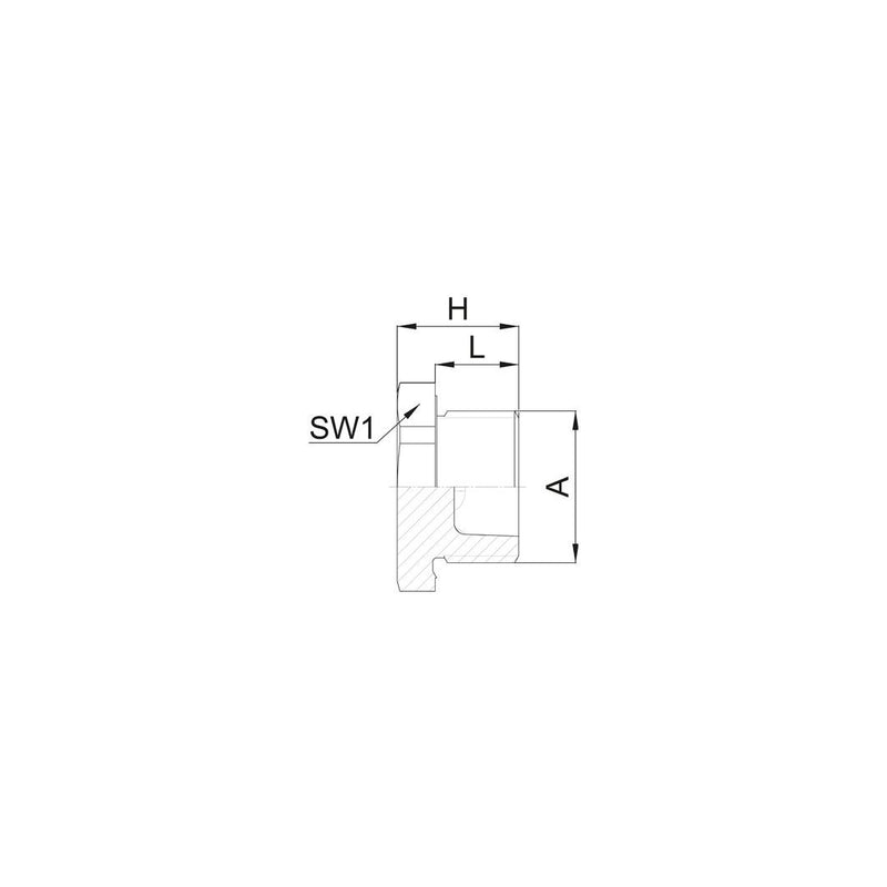 Jacob - Verschlussschraube PA-Verschlusssschraube V301-1012-11 M12x1,5 RAL7035 − 100 Stück
