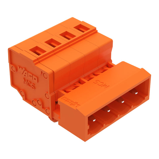 WAGO - Kabelsteckverbinder für Leiterplattensteckverbinder 1-Leiter-Stiftleiste 231-634/018-000 CAGECLAMP,2,5mm²,or − 100 Stück