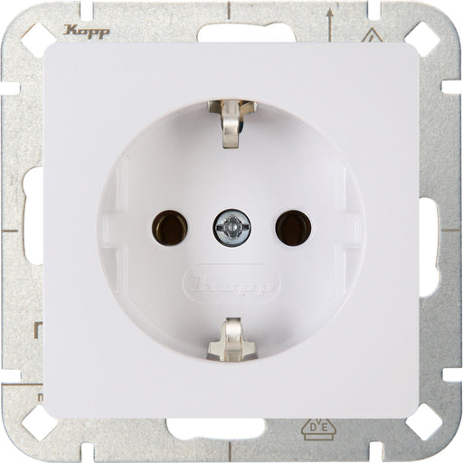 Kopp - Steckdose HK05 - Schutzkontakt- 923502002 Steckdose, arktis-ws − 10 Stück