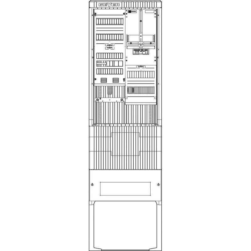 ABN - Zähler-Komplettschrank Zähleranschlusssäule SZ205ZA1500 1 ZP APZ 5pol