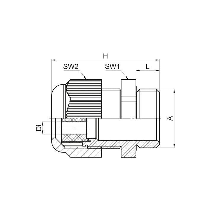 Jacob - Kabelverschraubung Ex-Erweiterungskabel- GHG9601955R0055 verschraubg M32x1,5 − 20 Stück