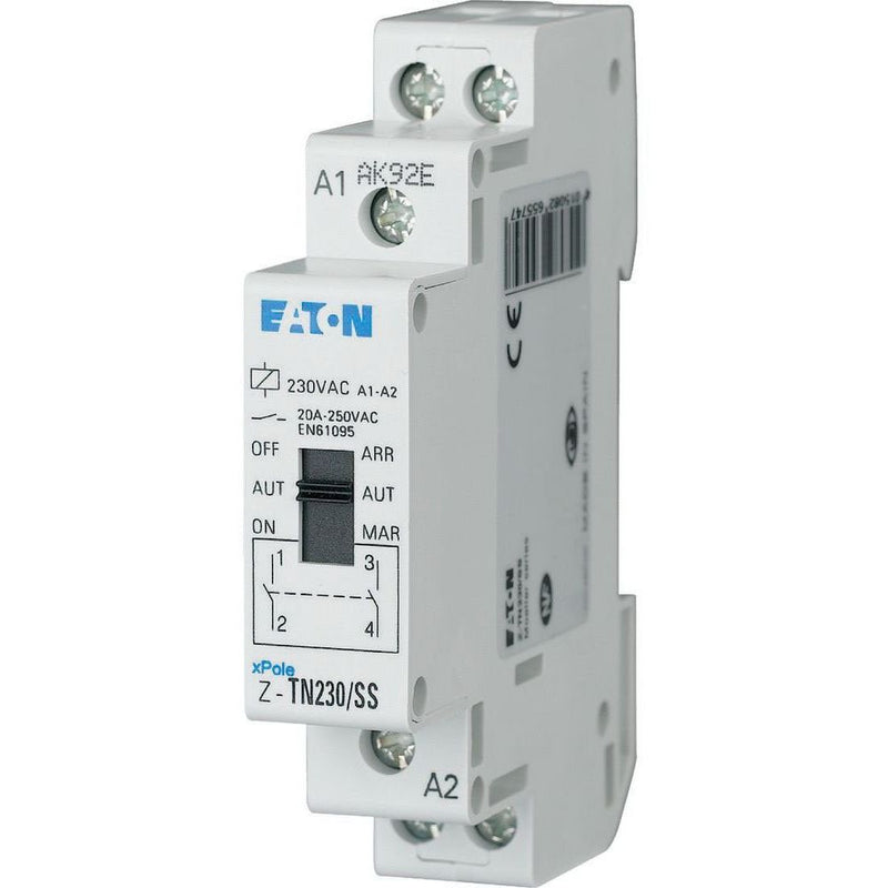 Eaton - Installationsrelais Vorwahl-Relais Z-TN230/SS 230VAC/50Hz, 2S, 20A − 2 Stück