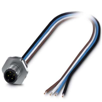 Phoenix Contact - Rundsteckverbinder, feldkonfektionierbar (Industriesteckverbinder) Einbausteckverbinder SACC-E-M12MS#1411577