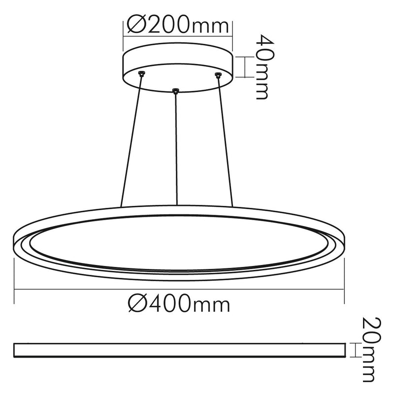 Nobile - Pendelleuchte LED Pendel-Panel 1574011011
