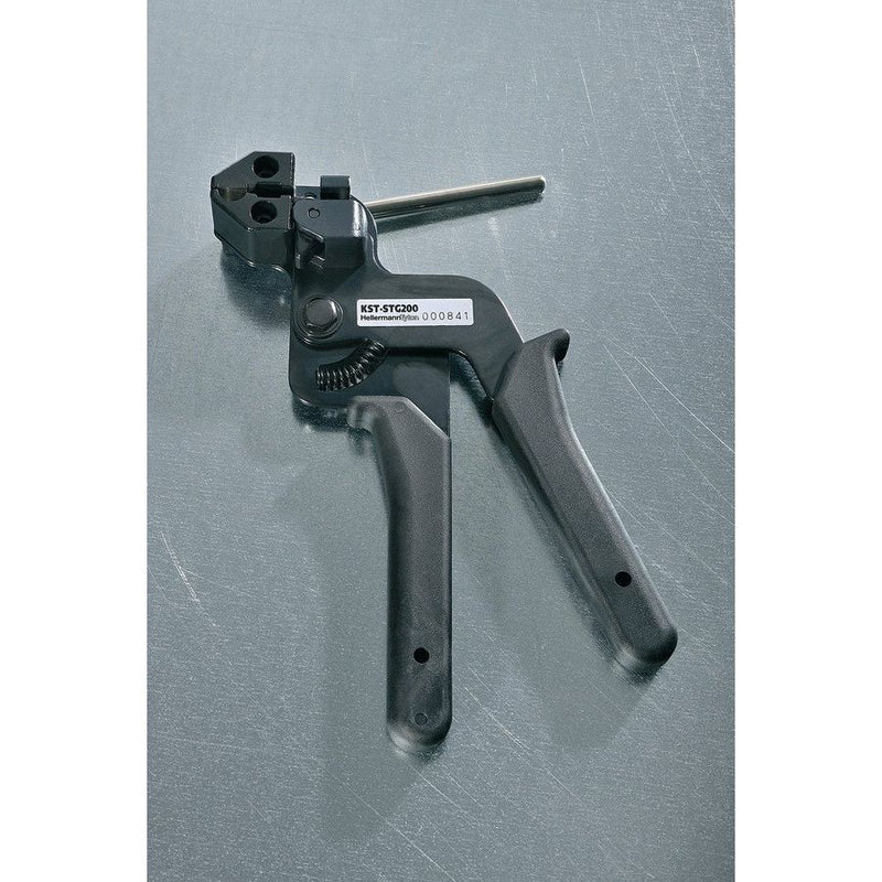 HellermannTyton - Verarbeitungswerkzeug für Kabelbinder Verarbeitungswerkzeug KST-STG200 ML/BK 12,3mm