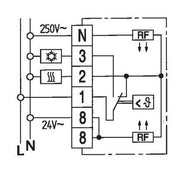 Eberle Controls - Raumthermostat/Uhrenthermostat Temperaturregler RTR-E 6747