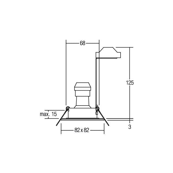 Brumberg Leuchten - Downlight/Strahler/Flutlicht Einbaudownlight GU10 36005080 quadr., sw