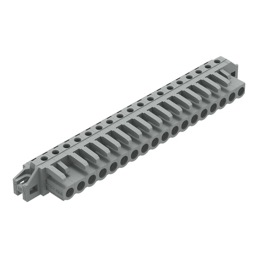 WAGO - Leiterplattensteckverbinder THT-Federleiste abgewink. 232-248/031-000 Rastermaß 5mm,grau − 10 Stück