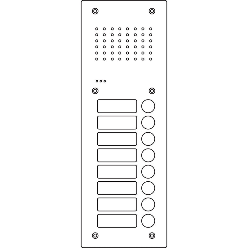 Ritto - Türstation für Türkommunikation Türstation Pur Edelstahl RGE1811125 Acero Audio,8WE(1x8)