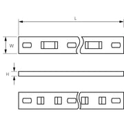 HellermannTyton - Befestigungssockel und -element für Kabelbinder Kabelleiste MP4M3-N66-NA − 100 Stück
