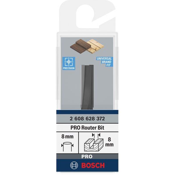 Bosch - Fräser PRO Nutfräser, 2608628372 zweischneidig 8 x L