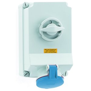 Bals Elektrotech - CEE-Steckdose abschaltbar, abgesichert (IEC 60309) Wandsteckdose abschaltbar 16956 verriegelt 63A 3p 2