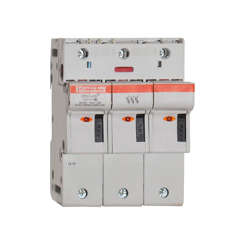 Mersen - Halter für zylindrische Sicherung Sicherungshalter US143M2 14x51 AC/DC750V 50A − 2 Stück