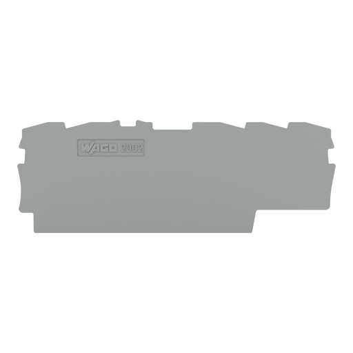 WAGO - Abschluss- und Zwischenplatte für Reihenklemme Abschluss- u. Zwischenpl. 2002-1595 0,8mm dick,grau − 20 Stück