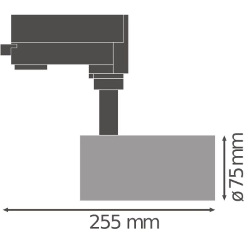 Ledvance - Downlight/Strahler/Flutlicht LED-Stromschienenstrahler TRACK SP7525W4K90RGY 4000K grau