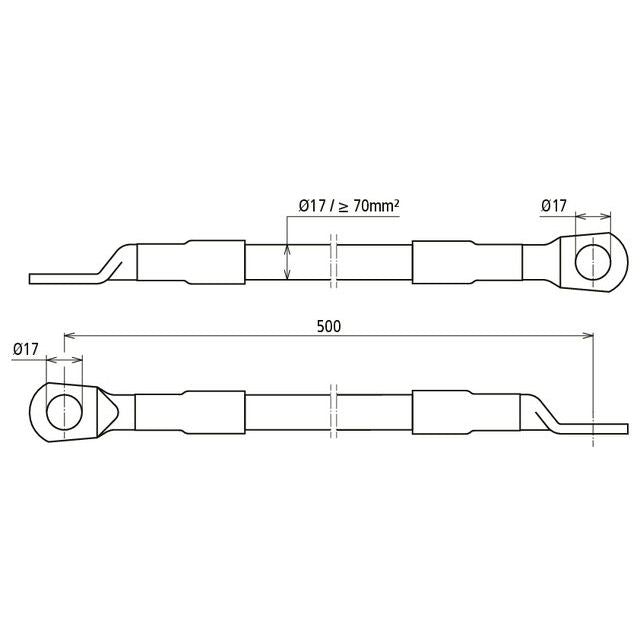 DEHN - Erdungsfestpunkt CuStAl-Kabel-Erdungsverb. 419513 beidseitig