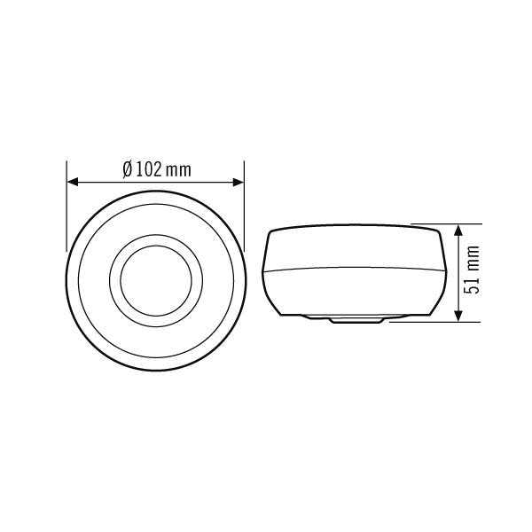 ESYLUX - Bewegungsmelder/Präsenzmelder komplett Decken-Bewegungsmelder MD360/8 BASIC IP54
