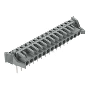 WAGO - Ein- und mehrpolige Klemmenleiste Federleiste f. Reihenklem. 232-244/005-000/039- 0,6x1,abgewinkelt,gr − 25 Stück
