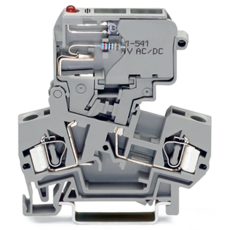 WAGO - Sicherungs-Reihenklemme 2-Leiter-Sicherungsklemme 281-622/281-542 5x30mm,grau − 50 Stück